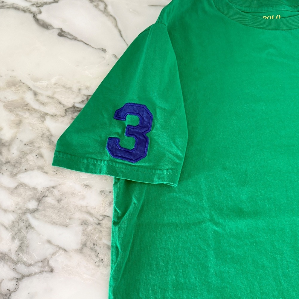 Polo Ralph Lauren Men's Green Cotton T-Shirt Teens Size L (14-16) - Picture 3 of 5